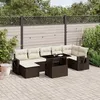 Image de Vidaxl Salon De Jardin 8 Pcs Avec Coussins Marron RÃ©sine TressÃ©e