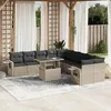 Image de Vidaxl Salon De Jardin 11 Pcs Avec Coussins Gris Clair RÃ©sine TressÃ©e