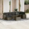 Image de Vidaxl Salon De Jardin 8 Pcs Avec Coussins Gris RÃ©sine TressÃ©e