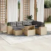 Image de Vidaxl Salon De Jardin Avec Coussins 8 Pcs Beige RÃ©sine TressÃ©e