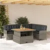 Image de vidaXL Salon de jardin 2 pcs avec coussins Gris Résine tressée
