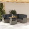 Image de vidaXL Salon de jardin 2 pcs avec coussins Gris Résine tressée
