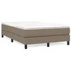 Image de vidaXL Sommier à lattes de lit avec matelas taupe 120x190 cm tissu