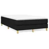 Image de vidaXL Sommier à lattes de lit avec matelas noir 120x190 cm tissu
