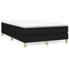 Image de vidaXL Sommier Ã  lattes de lit avec matelas noir 120x190 cm tissu