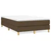 Image de vidaXL Sommier à lattes de lit et matelas marron foncé 120x190cm tissu