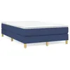Image de vidaXL Sommier à lattes de lit avec matelas bleu 120x190 cm tissu