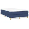 Image de vidaXL Sommier Ã  lattes de lit avec matelas bleu 120x190 cm tissu