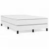 Image de vidaXL Sommier à lattes de lit avec matelas blanc 120x190cm similicuir