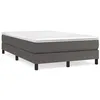 Image de vidaXL Sommier à lattes de lit avec matelas gris 120x190 cm similicuir