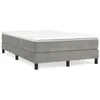 Image de vidaXL Sommier à lattes de lit et matelas gris clair 120x190cm velours