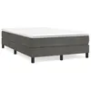 Image de vidaXL Sommier à lattes de lit et matelas gris foncé 120x190cm velours