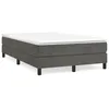 Image de vidaXL Sommier Ã  lattes de lit et matelas gris foncÃ© 120x190cm velours