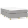 Image de vidaXL Sommier à lattes de lit et matelas gris clair 120x190 cm tissu