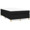 Image de vidaXL Sommier à lattes de lit avec matelas noir 120x190 cm tissu