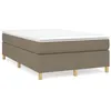 Image de vidaXL Sommier à lattes de lit avec matelas taupe 120x190 cm tissu