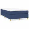 Image de vidaXL Sommier à lattes de lit avec matelas bleu 120x190 cm tissu