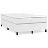 Image de vidaXL Sommier à lattes de lit avec matelas blanc 120x190cm similicuir