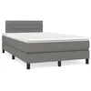 Image de vidaXL Sommier à lattes de lit avec matelas gris foncé 120x190cm tissu