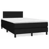 Image de vidaXL Sommier à lattes de lit avec matelas noir 120x190 cm tissu