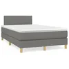 Image de vidaXL Sommier à lattes de lit avec matelas gris foncé 120x190cm tissu