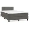 Image de vidaXL Sommier à lattes de lit et matelas gris foncé 120x190cm velours