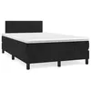 Image de vidaXL Sommier à lattes de lit avec matelas noir 120x190 cm velours