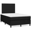 Image de vidaXL Sommier à lattes de lit avec matelas noir 120x190 cm tissu