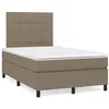 Image de vidaXL Sommier à lattes de lit avec matelas taupe 120x190 cm tissu