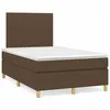 Image de vidaXL Sommier à lattes de lit et matelas marron foncé 120x190cm tissu