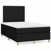 Image de vidaXL Sommier à lattes de lit avec matelas noir 120x190 cm tissu