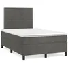 Image de vidaXL Sommier à lattes de lit et matelas gris foncé 120x190cm velours