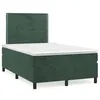 Image de vidaXL Sommier à lattes de lit avec matelas vert foncé 120x190 cm