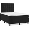 Image de vidaXL Sommier à lattes de lit avec matelas noir 120x190 cm velours