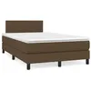 Image de vidaXL Sommier à lattes de lit matelas et LED marron foncé 120x190 cm