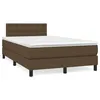 Image de vidaXL Sommier Ã  lattes de lit matelas et LED marron foncÃ© 120x190 cm