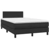 Image de vidaXL Sommier Ã  lattes de lit matelas LED noir 120x190 cm similicuir