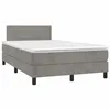 Image de vidaXL Sommier à lattes de lit avec matelas LED gris clair 120x190 cm