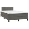 Image de vidaXL Sommier Ã  lattes de lit avec matelas LED gris foncÃ© 120x190 cm