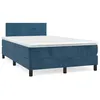 Image de vidaXL Sommier à lattes de lit avec matelas LED bleu foncé 120x190 cm