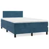 Image de vidaXL Sommier Ã  lattes de lit avec matelas LED bleu foncÃ© 120x190 cm