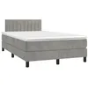 Image de vidaXL Sommier à lattes de lit avec matelas LED gris clair 120x190 cm