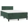 Image de vidaXL Sommier à lattes de lit avec matelas LED vert foncé 120x190 cm
