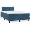Image de vidaXL Sommier à lattes de lit avec matelas LED bleu foncé 120x190 cm