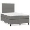Image de vidaXL Sommier Ã  lattes de lit matelas LED gris foncÃ© 120x190 cm tissu