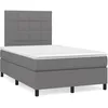 Image de vidaXL Sommier Ã  lattes de lit matelas LED gris foncÃ© 120x190 cm tissu