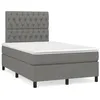 Image de vidaXL Sommier à lattes de lit matelas LED gris foncé 120x190 cm tissu