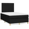 Image de vidaXL Sommier Ã  lattes de lit matelas et LED noir 120x190 cm tissu