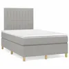 Image de vidaXL Sommier à lattes de lit matelas LED gris clair 120x190 cm tissu