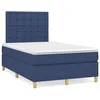 Image de vidaXL Sommier Ã  lattes de lit matelas et LED bleu 120x190 cm tissu